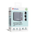 Verbatim GNC-240 GaN Charger 240W with 1 x USB-C 140W /1 x USB-C 100W / 1 x USB-C 65W / 1 x USB-A QC 3.0 (EU/UK/US)