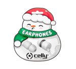Celly XMASEARSNOWWH headphones/headset Wired In-ear Calls/Music White