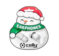 Celly XMASEARSNOWWH headphones/headset Wired In-ear Calls/Music White