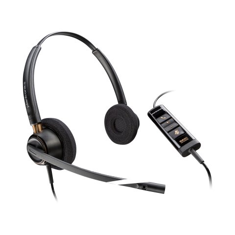 HP Poly Auriculares estéreo Poly EncorePro 525 USB-A con certificación para Microsoft Teams