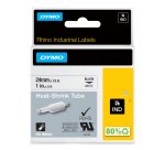 DYMO Rhino Industrielles Gaines thermorétractables autocollantes | 24 mm x 1,5 m | impression en noir sur fond blanc