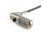 StarTech.com 6.6ft (2m) Laptop Cable Lock - Nano Slot Compatible 4 Digit Combination Security Cable Lock - Anti-Theft Vinyl Coated Steel Cable Lock for Nano Slot Computer/Device - TAA