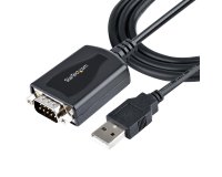 StarTech.com Câble USB vers RS232 de 1m - Câble Convertisseur USB vers RS232 DB9 Mâle avec Rétention du Port COM - Prolific IC - Adaptateur USB vers Série pour PLC/Imprimante/Scanner, Windows/Mac