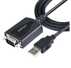 StarTech.com Câble USB vers RS232 de 1m - Câble Convertisseur USB vers RS232 DB9 Mâle avec Rétention du Port COM - Prolific IC - Adaptateur USB vers Série pour PLC/Imprimante/Scanner, Windows/Mac