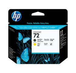 HP 72 Matte Black and Yellow DesignJet Printhead