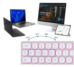 CoolBox TECLADO INALAMBRICO RETROILUMINADO MOONLIGHT KEY B431 USB-C+BT5.1+RF2.4G GRIS OSCURO DE ALUMINIO