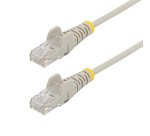 StarTech.com Câble Ethernet CAT6 Gris Fin de 15m, Sans Accroc, 100W PoE, UTP, LSZH, Fil de Cuivre Pur 28AWG, Cordon Patch Réseau RJ45 avec Serre-Câble, Contrôlé Fluke