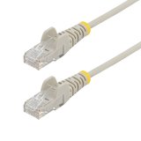 StarTech.com Câble Ethernet CAT6 Gris Fin de 5m, Sans Accroc, 100W PoE, UTP, LSZH, Fil de Cuivre Pur 28AWG, Cordon Patch Réseau RJ45 avec Serre-Câble, Contrôlé Fluke