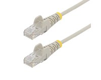 StarTech.com Câble Ethernet CAT6 Gris Fin de 10m, Sans Accroc, 100W PoE, UTP, LSZH, Fil de Cuivre Pur 28AWG, Cordon Patch Réseau RJ45 avec Serre-Câble, Contrôlé Fluke