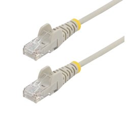 StarTech.com Cable de Red Ethernet CAT6 Delgado sin Enganches Gris de 5m - Cable RJ45 Snagless Slim 28AWG - Alambre de Cobre Puro - PoE 100W - con Alivios de Tensión - LSZH - Probado con Fluke