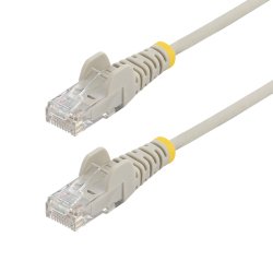 StarTech.com Câble Ethernet CAT6 Gris Fin de 5m, Sans Accroc, 100W PoE, UTP, LSZH, Fil de Cuivre Pur 28AWG, Cordon Patch Réseau RJ45 avec Serre-Câble, Contrôlé Fluke