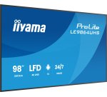 iiyama LE9864UHS-B1AG Écran d'affichage dynamique Écran plat de signalisation numérique 2,49 m (98") Wifi 500 cd/m² 4K Ultra HD Noir Intégré dans le processeur Android 24/7