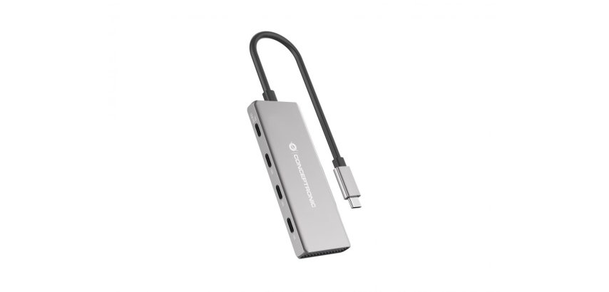 Conceptronic HUBBIES16G hub di interfaccia USB 3.2 Gen 2 (3.1 Gen 2) Type-C 10000 Mbit/s Grigio