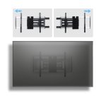 StarTech.com Support Mural Articulé Ultra Fin pour Téléviseurs à Écran Plat Jusqu'à 65" et 45kg, VESA 600x400, Conforme TAA, Profil Bas