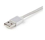 StarTech.com 1m USB-Mehrfachladekabel - USB auf Micro-USB oder USB-C oder Lightning für iPhone / iPad / iPod / Android - Apple MFi-zertifiziert - 3-in-1-USB-Ladegerät - Geflochten