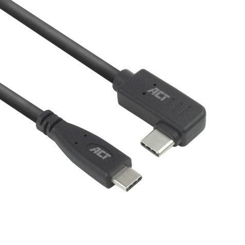 ACT Câble USB 3.0 10 Gbit/s 60 W USB Type-C (droit) vers USB Type-C (coudé à gauche/droite), 3 mètre