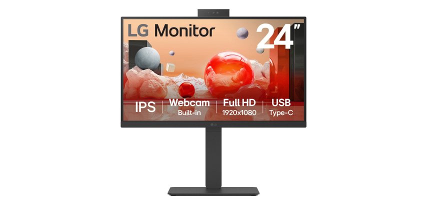 LG 24BA850-B écran plat de PC 60,5 cm (23.8") 1920 x 1080 pixels Full HD Noir