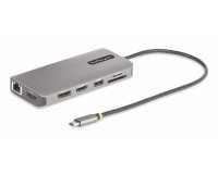 StarTech.com Adaptateur Multiport USB-C Triple Moniteur, Double HDMI et DisplayPort 4K 60Hz + 4K 30Hz, Adaptateur USB-C, Hub USB 4 Ports, 100W PD Pass-Through, GbE, Lecteurs de Cartes SD/MicroSD