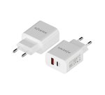 AISENS Cargador 20W, 1xUSB-C PD3.0, 1xUSB-A QC3.0, Blanco