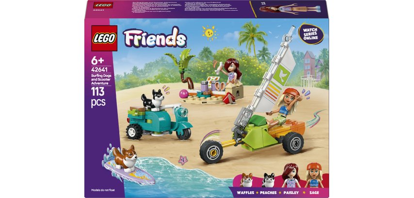 LEGO Friends Surfing Dogs and Scooter Adventure