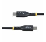 StarTech.com 3m USB-C Laadkabel, Charge & Sync, 240W (5A) PD EPR, USB 2.0, Laptop Type C Laadkabel, USB-IF Gecertificeerd, TPE Mantel - Zwarte USB-C Oplaadkabel