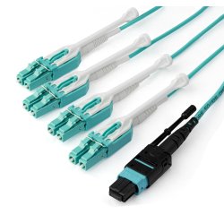 StarTech.com MPO8LCPL3M Cable de fibra óptica e InfiniBand 3 m MPO/MTP 8x LC Color aguamarina