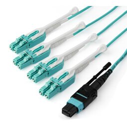 StarTech.com MPO8LCPL3M Cable de fibra óptica e InfiniBand 3 m MPO/MTP 8x LC Color aguamarina