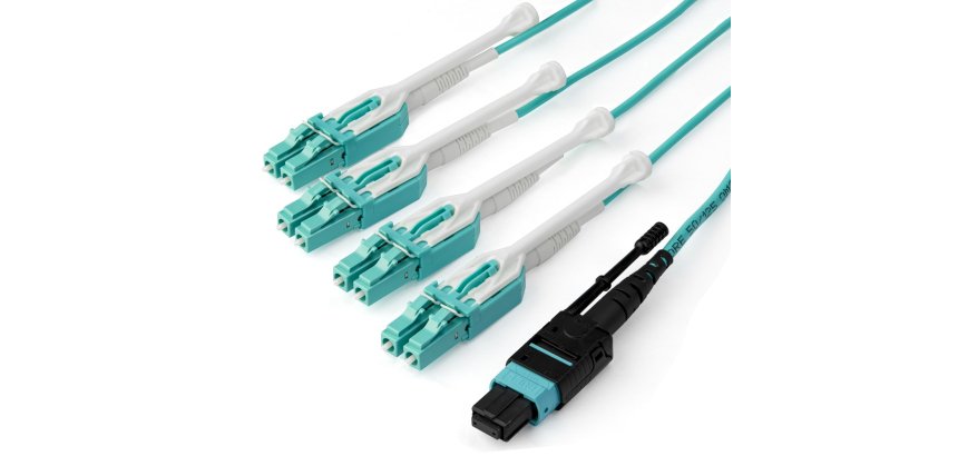 StarTech.com MPO8LCPL3M Cable de fibra óptica e InfiniBand 3 m MPO/MTP 8x LC Color aguamarina