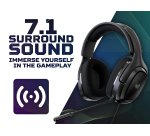 Acer Predator Galea 365 Gaming Headset with Control Box, 7.1 Surround Sound, Detachable Omnidirectional Mic, Ergonomic Ear Cups, Adjustable Headband, Black