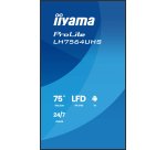 iiyama LH7564UHS-B1AG Écran d'affichage dynamique Écran plat de signalisation numérique 190,5 cm (75") Wifi 500 cd/m² 4K Ultra HD Noir Intégré dans le processeur Android 24/7
