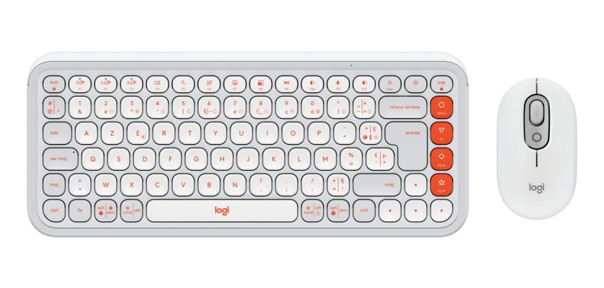 Logitech 920-013110 clavier Souris incluse Universel Bluetooth AZERTY Français Blanc