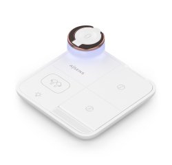 AISENS Cargador Inalambrico USB-C 4 en 1 De 15W Para Movil, Apple Watch, Auriculares Con Estuche De Carga, Blanco