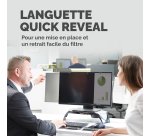 Filtre confidentialité fellowes privascreen 24\" grand écran protection maximale portable réversible 521x327mm