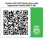 APC Baie EasyRack 800mm/42U/1200mm avec toit, panneau latéral, roulettes, noir