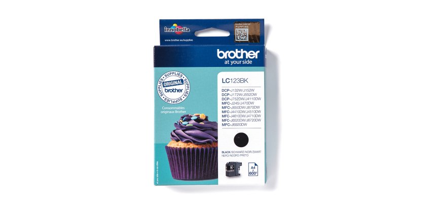 Brother LC123BK cartuccia d'inchiostro 1 pz Originale Nero