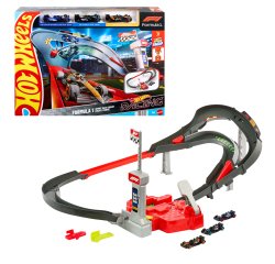 Hot Wheels Racing Formula 1 Sprint Race Circuit Track Set with 3 Die-Cast Toy Cars in 1:64 Scale