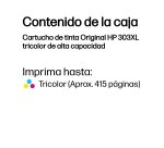 HP Cartucho de tinta Original 303XL tricolor de alta capacidad