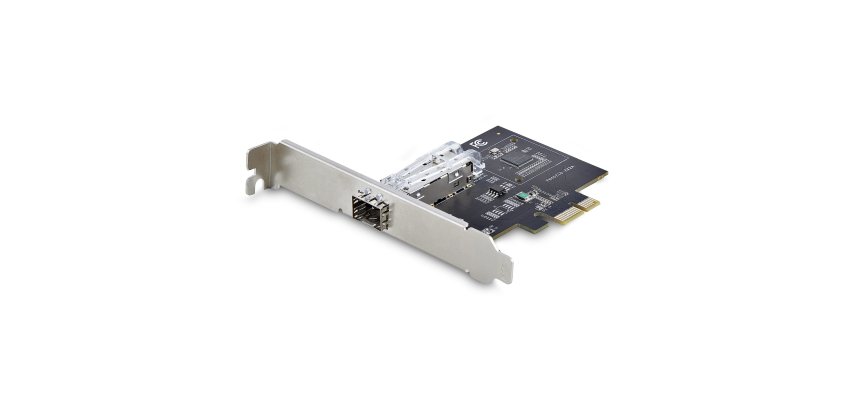 StarTech.com Carte Réseau GbE SFP à 1 Port, PCIe 2.1 x1, Intel I210-IS, Carte Contrôleur 1GbE, 1000BASE Cuivre/Fibre Optique, Carte Réseau Gigabit Ethernet NIC, Backplanes de Serveur/PC - Compatible Windows/Linux