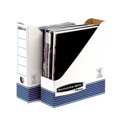Portariviste Bankers Box System - 7,8 x 31,1 x 25,8 cm - bianco/blu - Fellowes