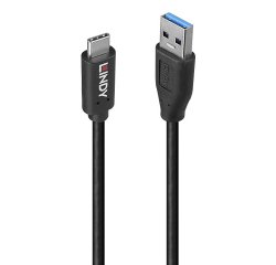 Lindy 36970 câble USB USB 3.2 Gen 2 (3.1 Gen 2) 0,5 m USB A USB C 10 Gbit/s 15 W Noir