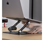 StarTech.com Support Rotatif pour PC Portable, Base Pivotante à 360&deg;, Support Rotatif pour Bureau, Hauteur et Inclinaison Réglables, Poids Max 5kg, Construction en Aluminium, Design Portable