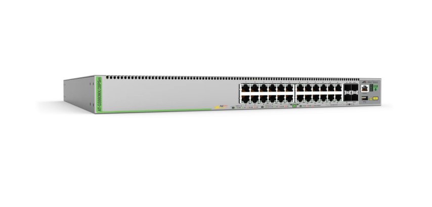Allied Telesis AT-GS980MX/28PSM-50 commutateur réseau Géré L3 Gigabit Ethernet (10/100/1000) Connexion Ethernet, supportant l'alimentation via ce port (PoE) 1U Gris
