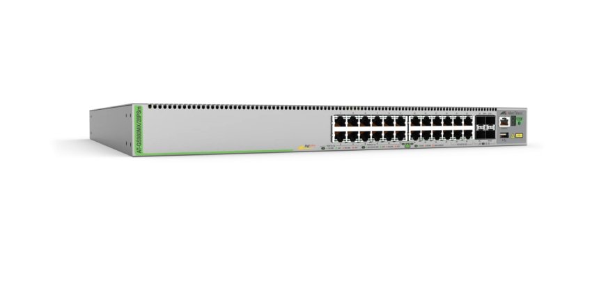 Allied Telesis AT-GS980MX/28PSM-50 commutateur réseau Géré L3 Gigabit Ethernet (10/100/1000) Connexion Ethernet, supportant l'alimentation via ce port (PoE) 1U Gris