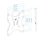 TooQ LP1242F-B soporte para TV 106,7 cm (42") Negro