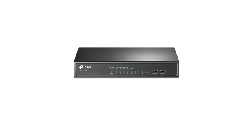 TP-Link TL-SF1008P Non-géré Fast Ethernet (10/100) Connexion Ethernet, supportant l'alimentation via ce port (PoE) Noir