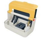 Boîte de rangement Cosy, L214 x H196 x P367 mm, jaune
