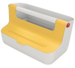 Boîte de rangement Cosy, L214 x H196 x P367 mm, jaune