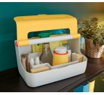 Boîte de rangement Cosy, L214 x H196 x P367 mm, jaune