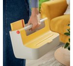 Boîte de rangement Cosy, L214 x H196 x P367 mm, jaune