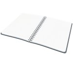 Carnet en carte Cosy à spirale 120 pages lignées format 18x25cm. Coloris gris